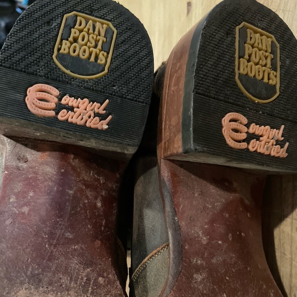 Dan Post Certified Cowgirl Bluebird Wingtip Western Boots Square Toe Size 11 - Picture 7 of 8